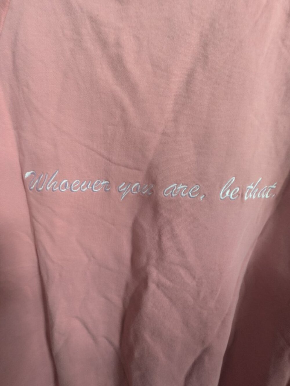 ellie embroidered meme quote pink elephant sweatshirt size XL #788 - Picture 6 of 6